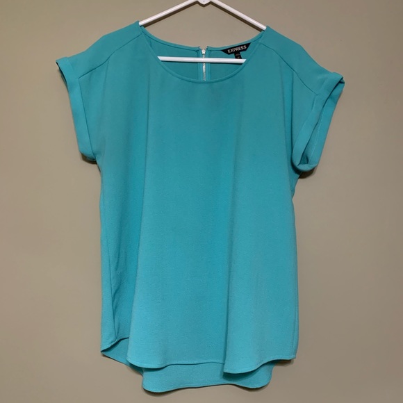 Express Tops - Express Mint Green Short Sleeved Blouse Large